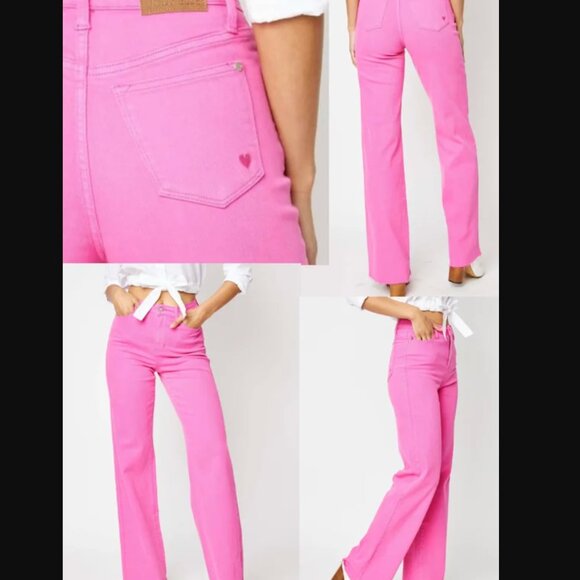 Judy Blue Pink Women Jeans - Picture 1 of 8
